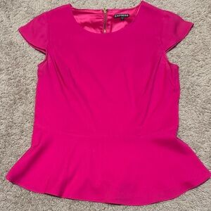 Express Women's Bright Pink Peplum Blouse